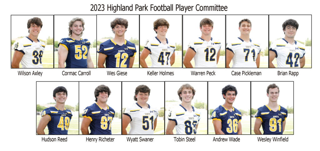 Highland Park Football names player committee for 2023 season