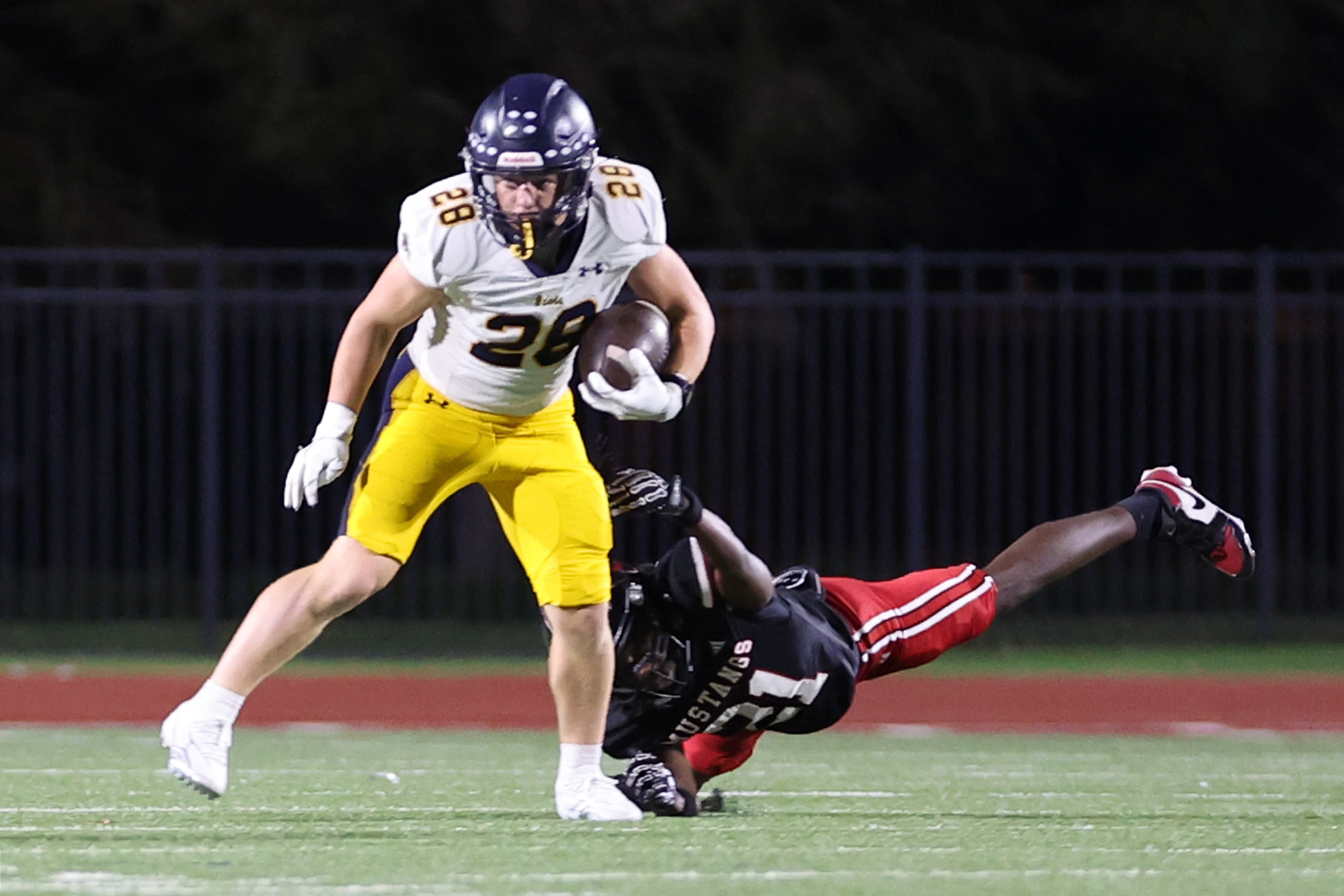 Ford Jackson of HP, eludes a tackle during the Scots 63-6 win over Carrollton Creekview at Standridge Stadium. 